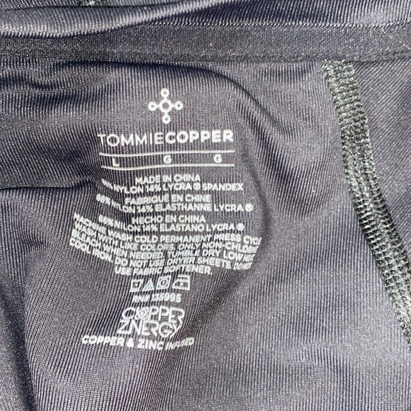 TOMMIE Cooper black fitted athletic top size large - Picture 4 of 6